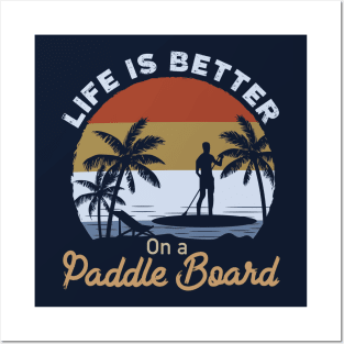 SUP-Stand Up Paddle Board T-shirt Design Posters and Art